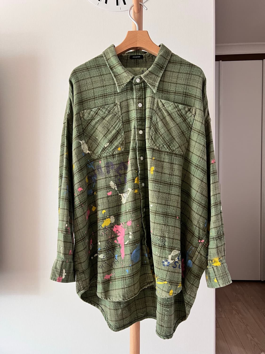 에크루 r13 체크셔츠 25ss 상품이미지1