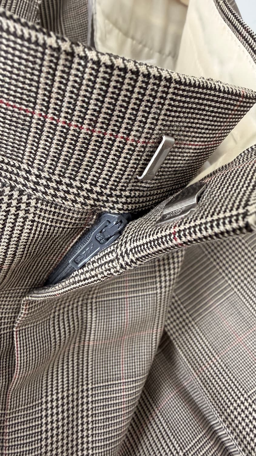 제이프레스 글렌체크 그레이 울 슬랙스 상품이미지9