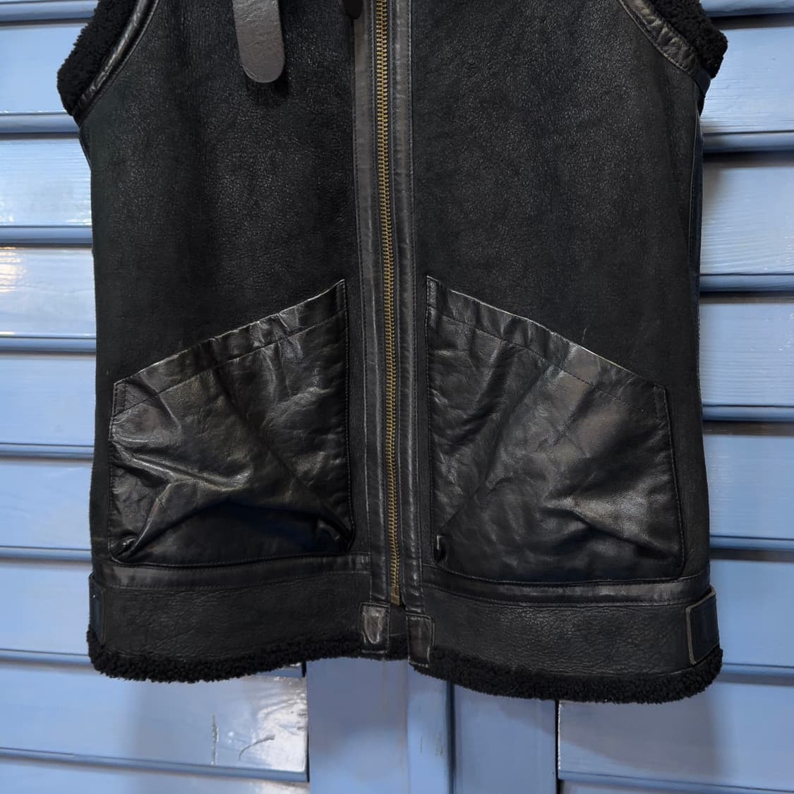 폴로 랄프로렌 B-3 리얼 퍼 레더 베스트 상품이미지6