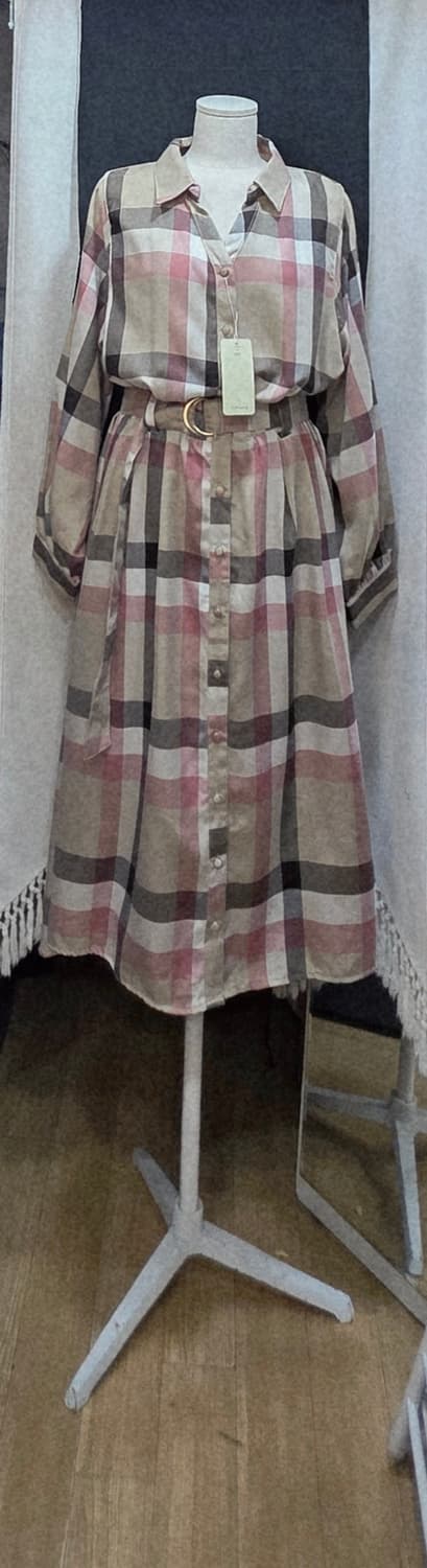 일본 봄체크원피스 상품이미지4