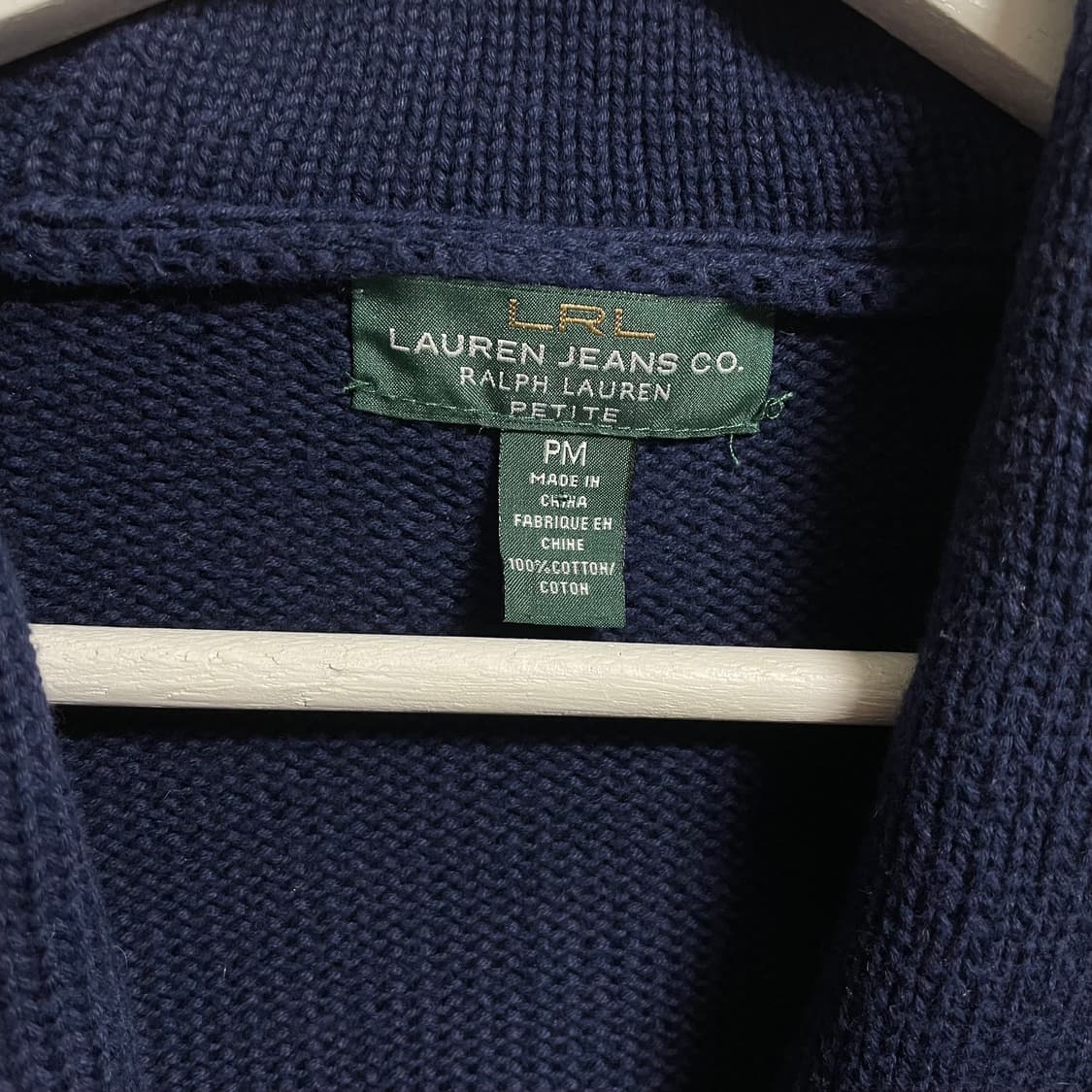 [M] 랄프로렌 빈티지 그린라벨 숄카라 가디건 네이비 상품이미지2