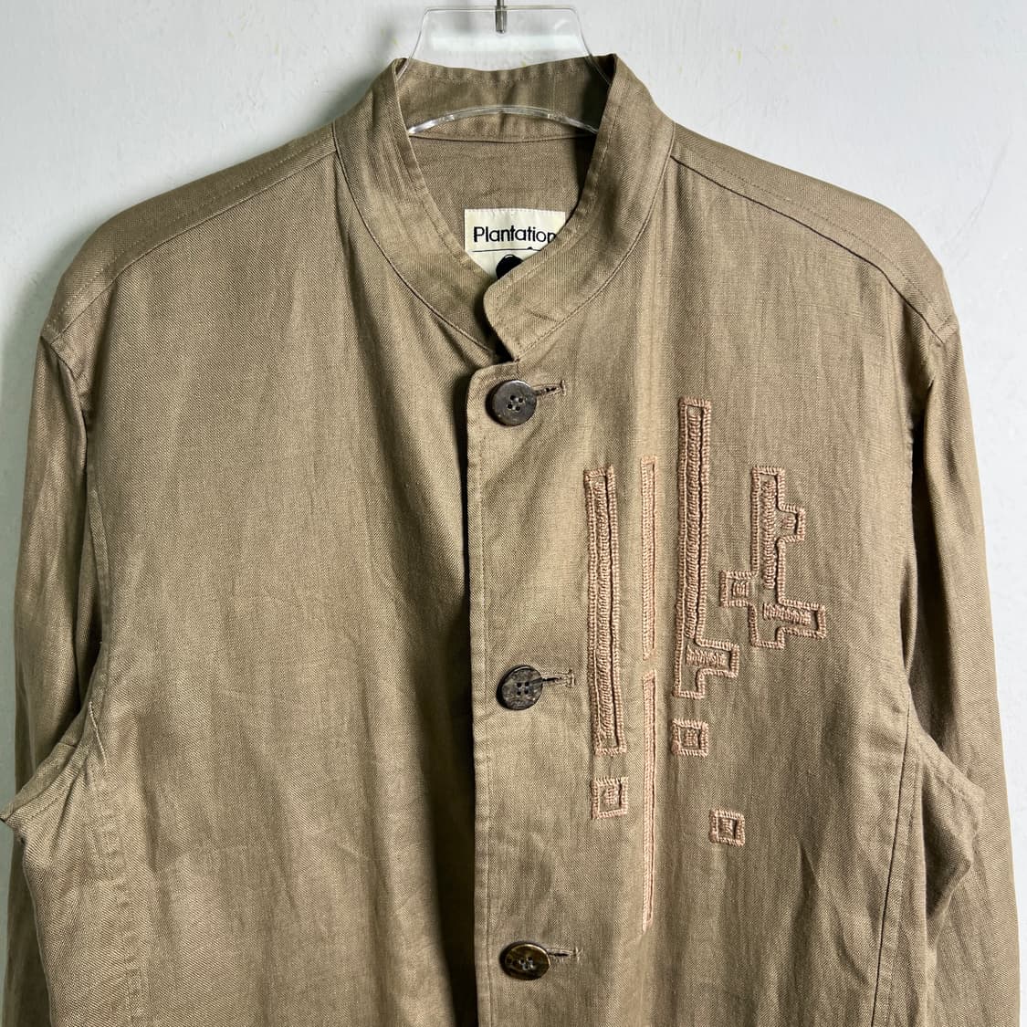 이세이미야케 플랜테이션 자수 린넨 자켓 M 상품이미지4