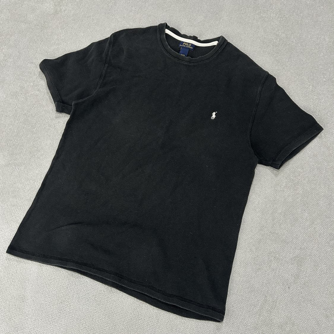 폴로 랄프로렌 와플 반팔티 블랙 XL 상품이미지1