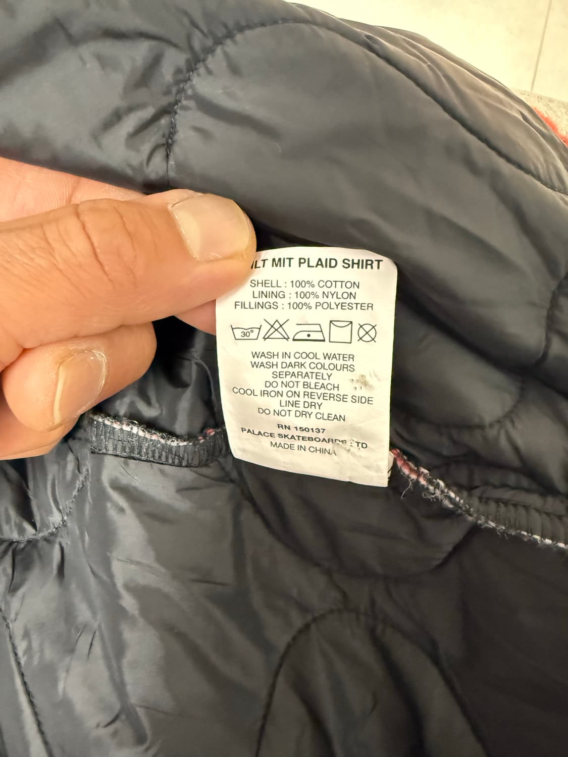 palace - QUILT MIT PLAID SHIRT RED 상품이미지4