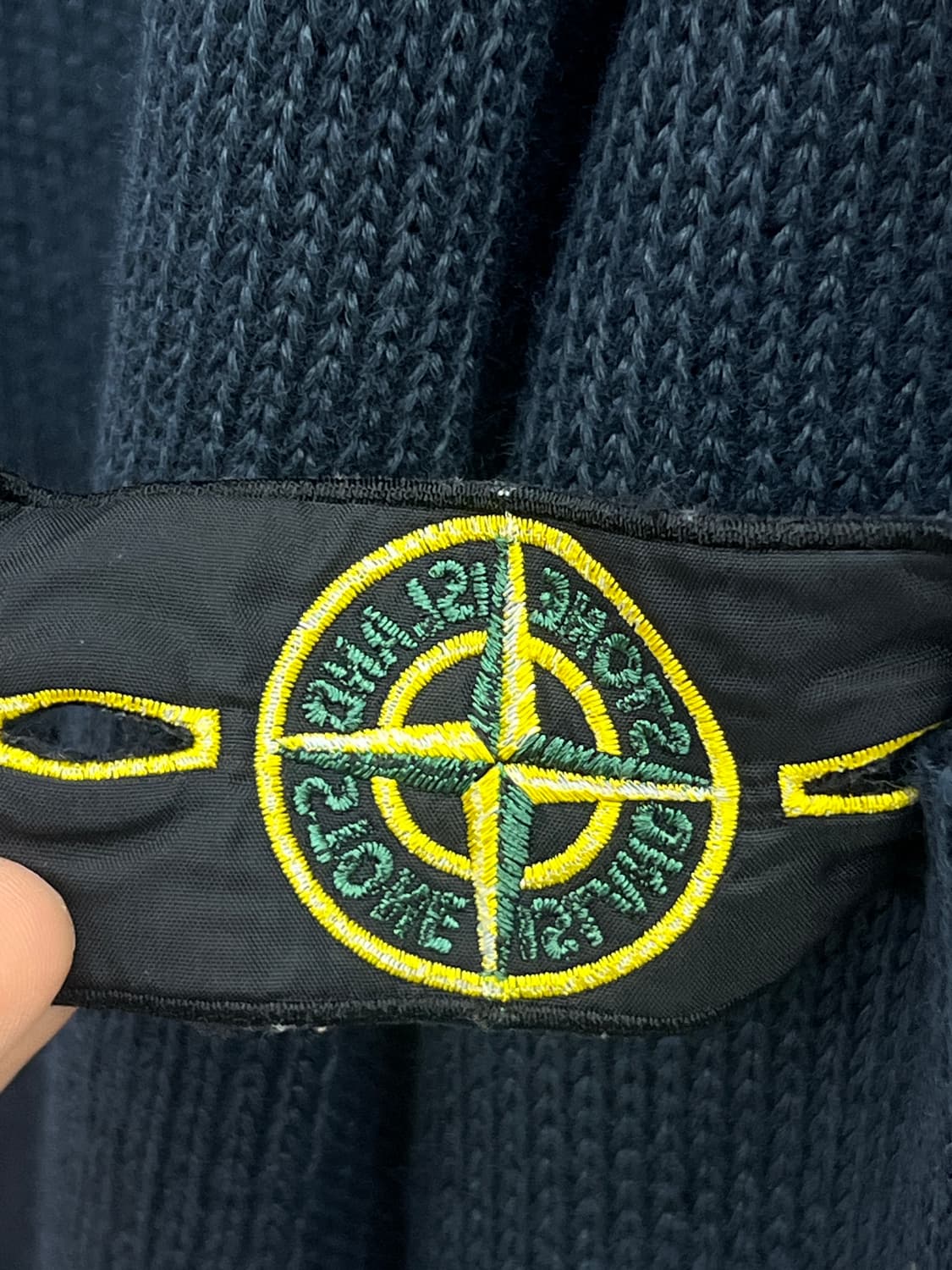 스톤아일랜드 린넨/울 멜란지 니트 집업 상품이미지5