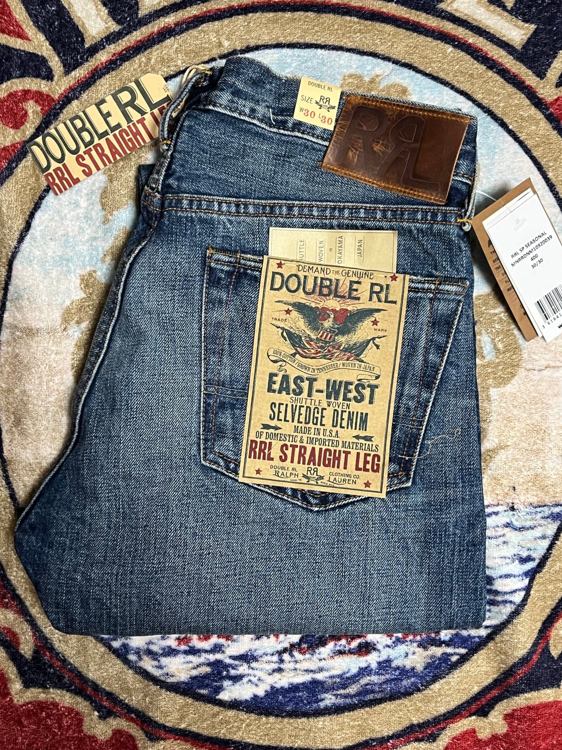 더블알엘 (RRL) 스트레이트핏 힐스뷰 셀비지 진 상품이미지1