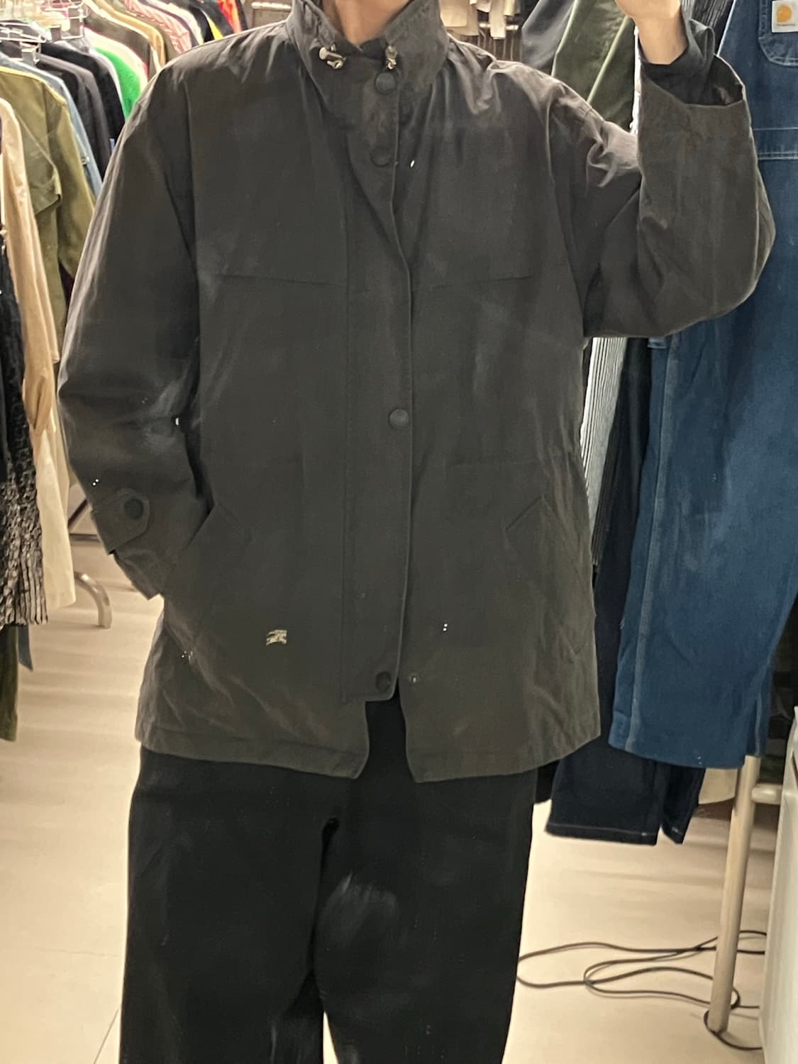 버버리 다크 그레이 나일론 필드 자켓 M 상품이미지9