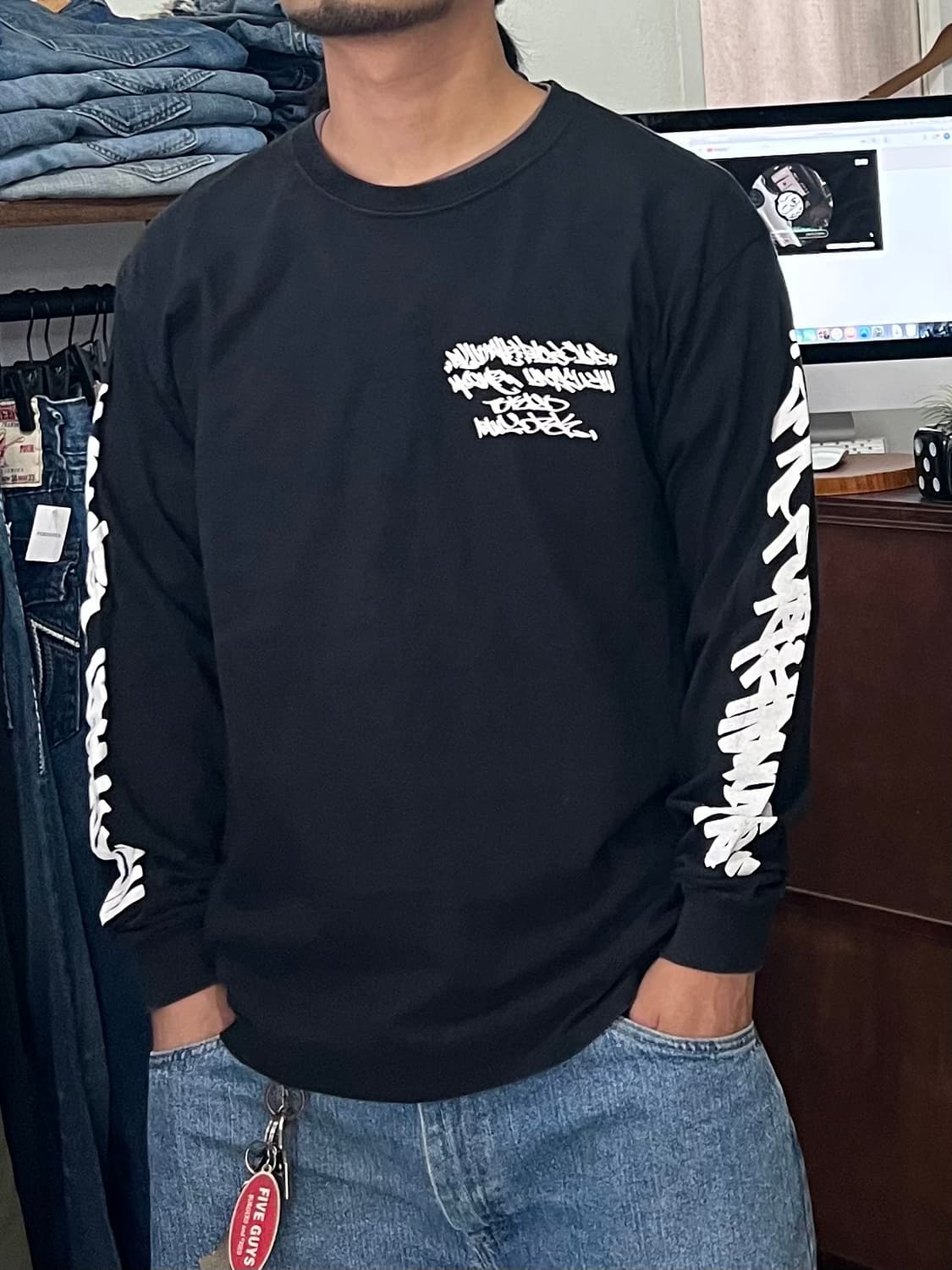 BILLIONAIRE BOYS CLUB 롱슬리브 블랙 (체감L) 상품이미지3