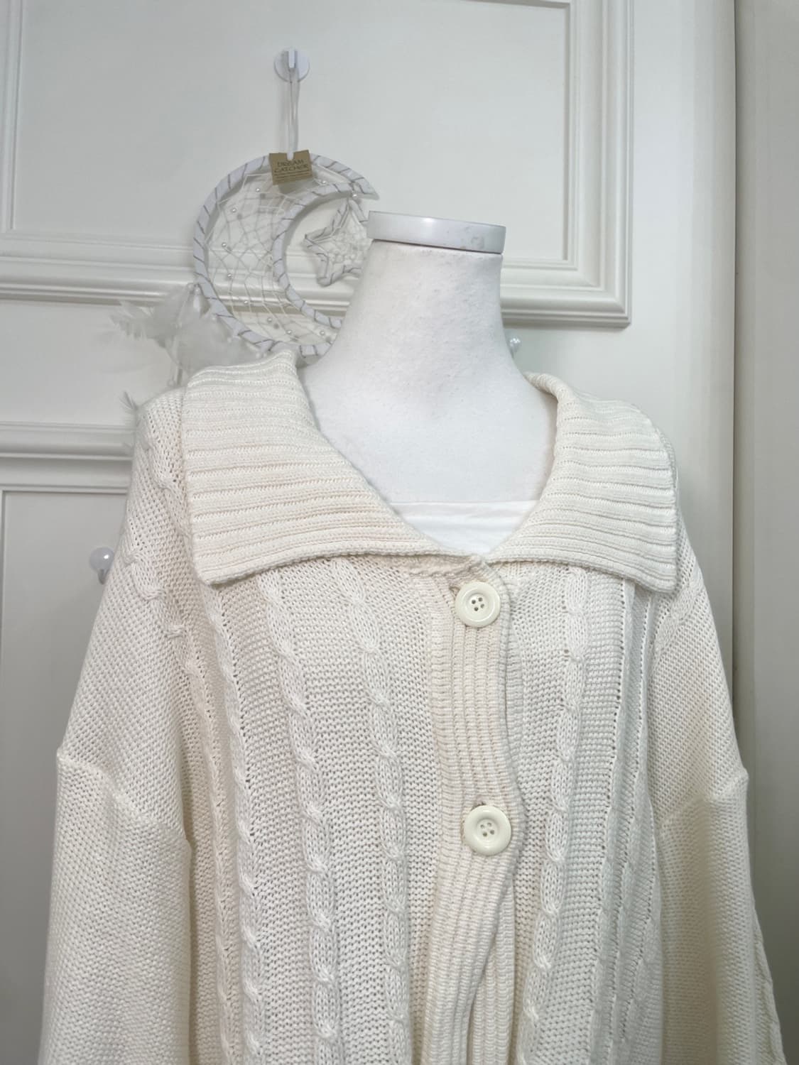 ivory twist loose collar cardigan 상품이미지6