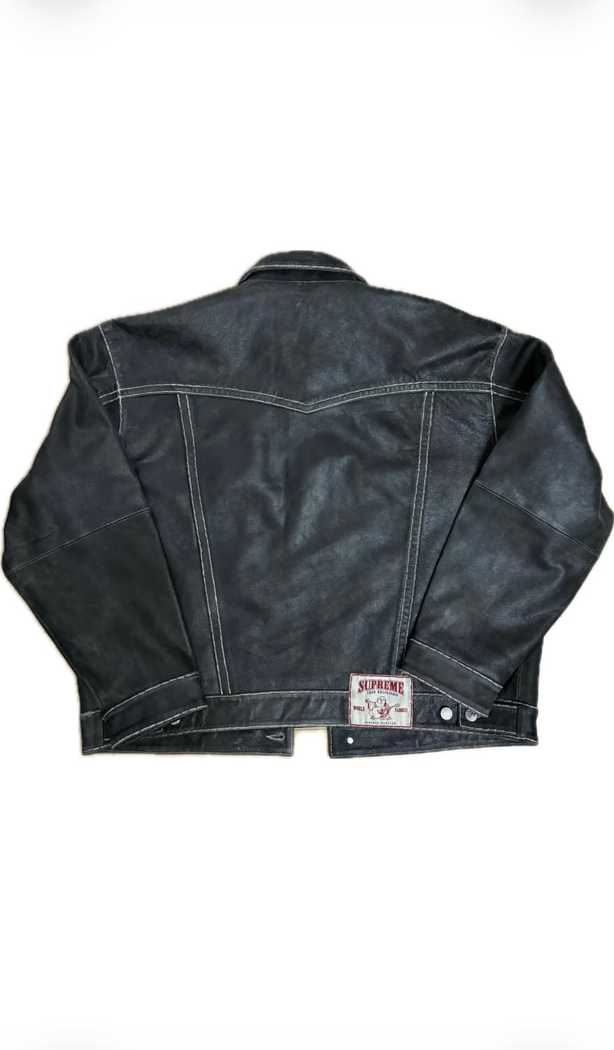 슈프림 x 트루릴리전 레더 트러커 자켓 블랙 (새제품) 상품이미지2
