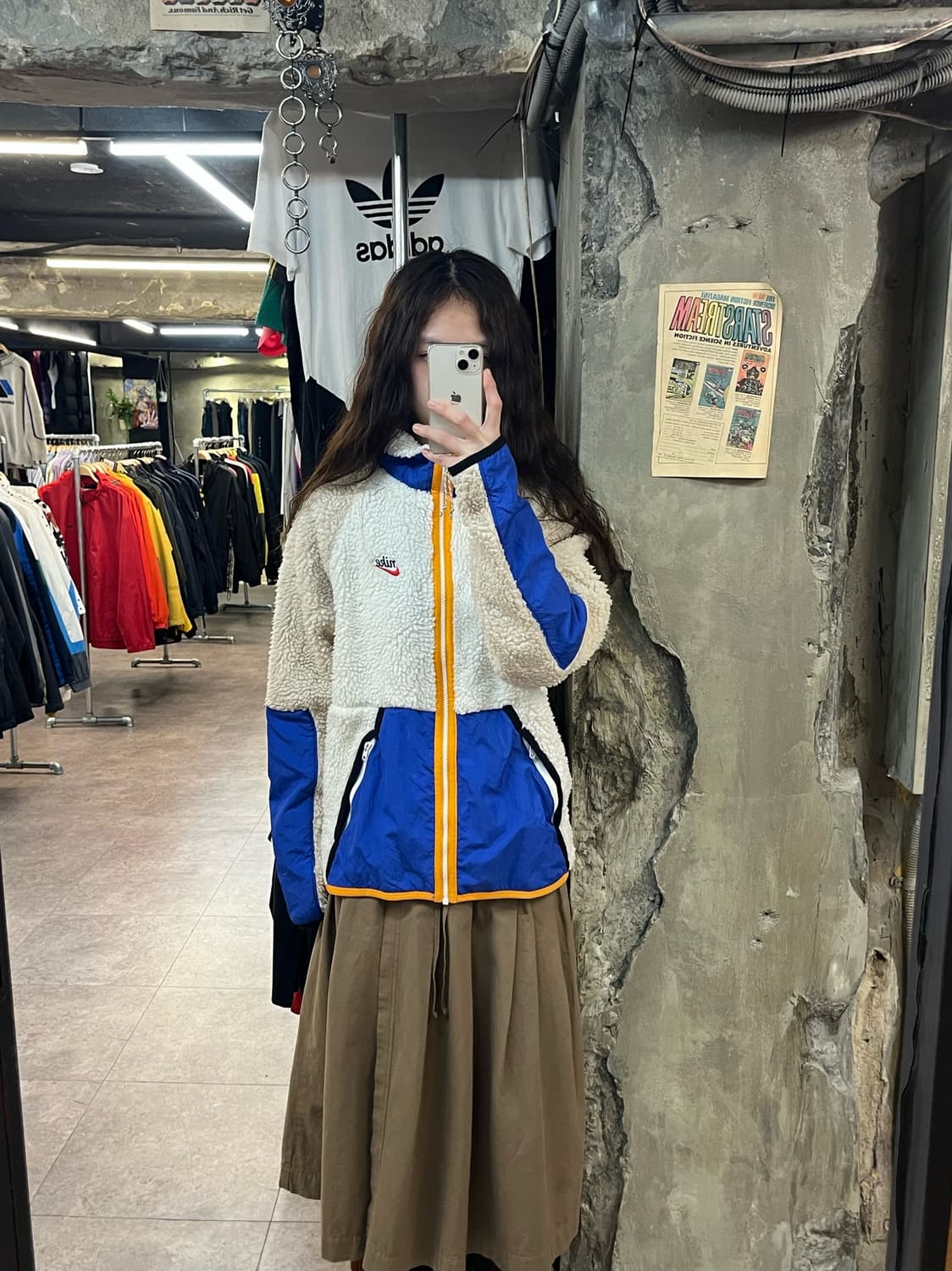 나이키 배색 플리스 자켓 아이보리 M #csz2058 상품이미지2