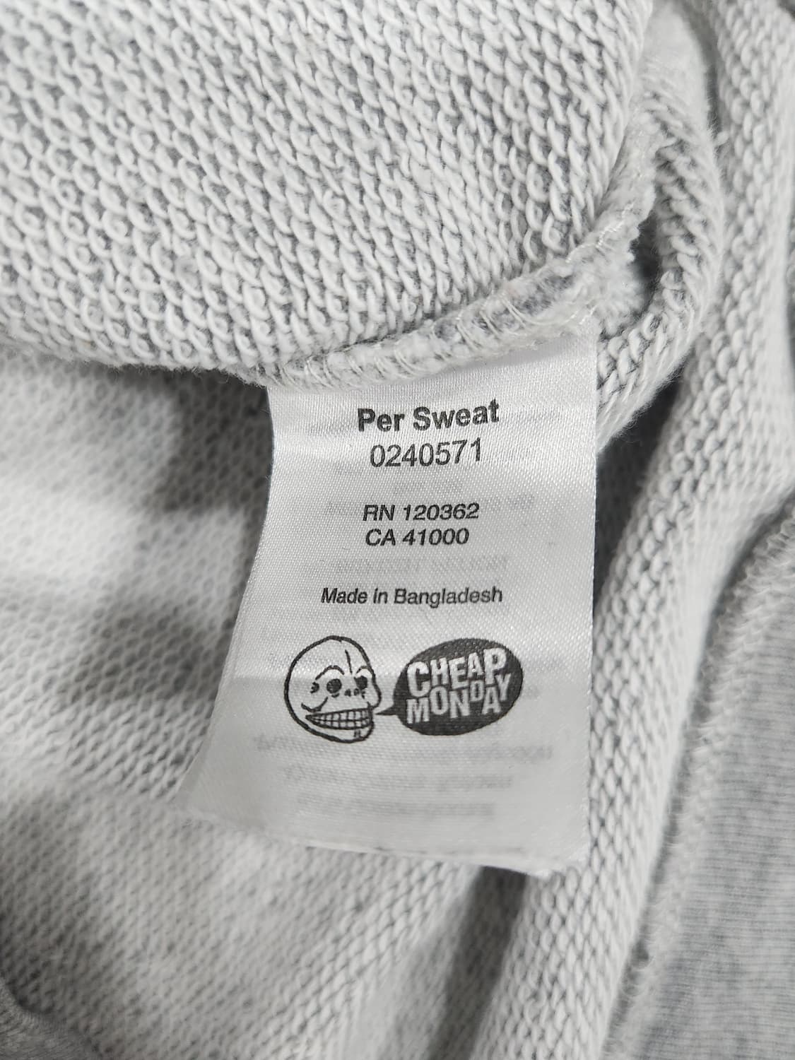 칩먼데이 해골 자수 맨투맨 남성 100사이즈 상품이미지5