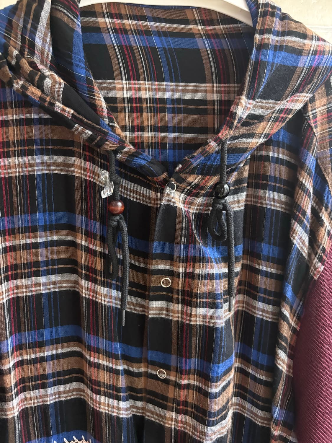 RSSC - 에스닉 니트 체크 후드 L사이즈 + 가방 상품이미지5