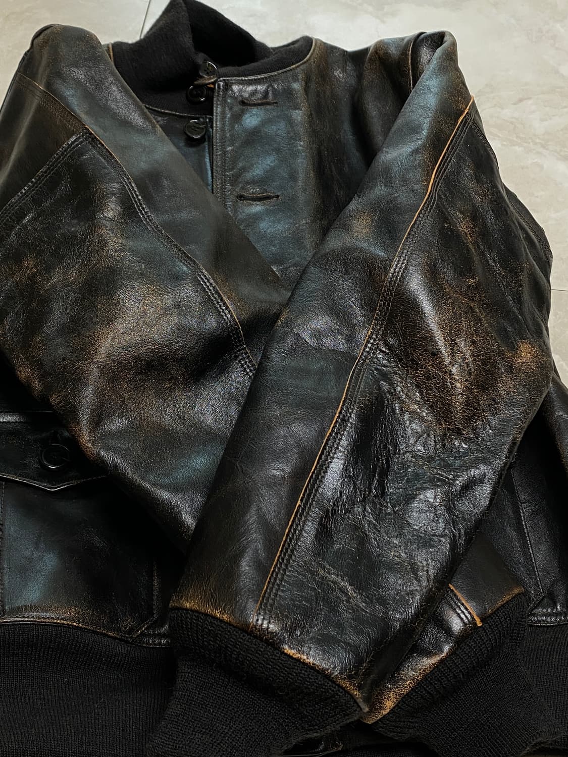 버즈릭슨 윌리엄깁슨 A-1 홀스하이드 레더 가죽 자켓 38 상품이미지9