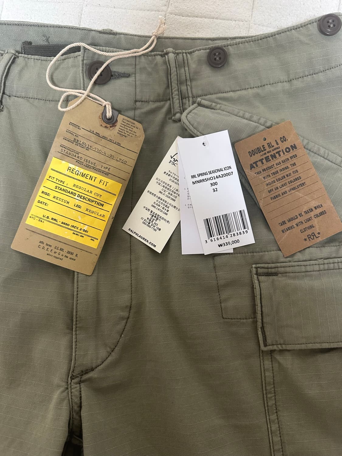 RRL 립스탑 카고 쇼트 32 상품이미지5