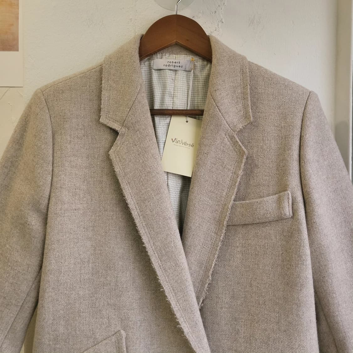 Robert rodriguez 오트밀 모직코트 상품이미지4