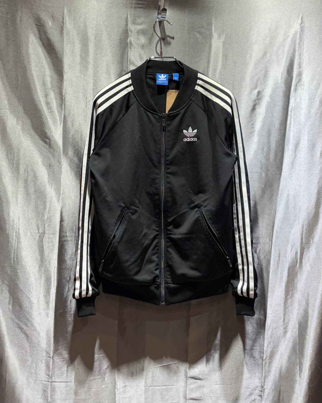 XS 아디다스 파이어버드 빅로고 블랙 트랙탑 상품이미지3