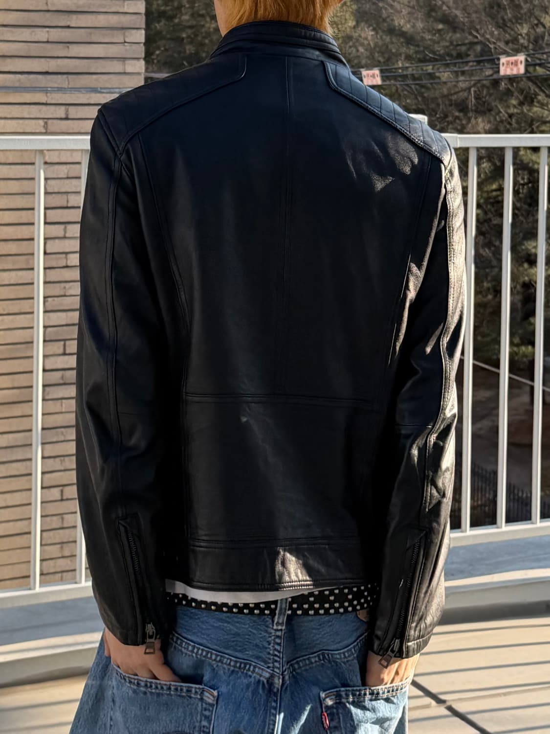 빈티지 양가죽 레더자켓 상품이미지7