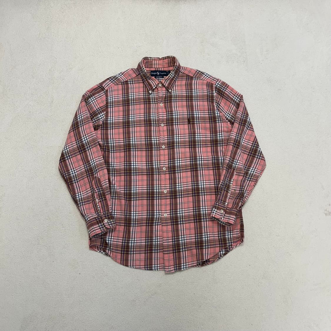Polo pink check shirt 상품이미지4
