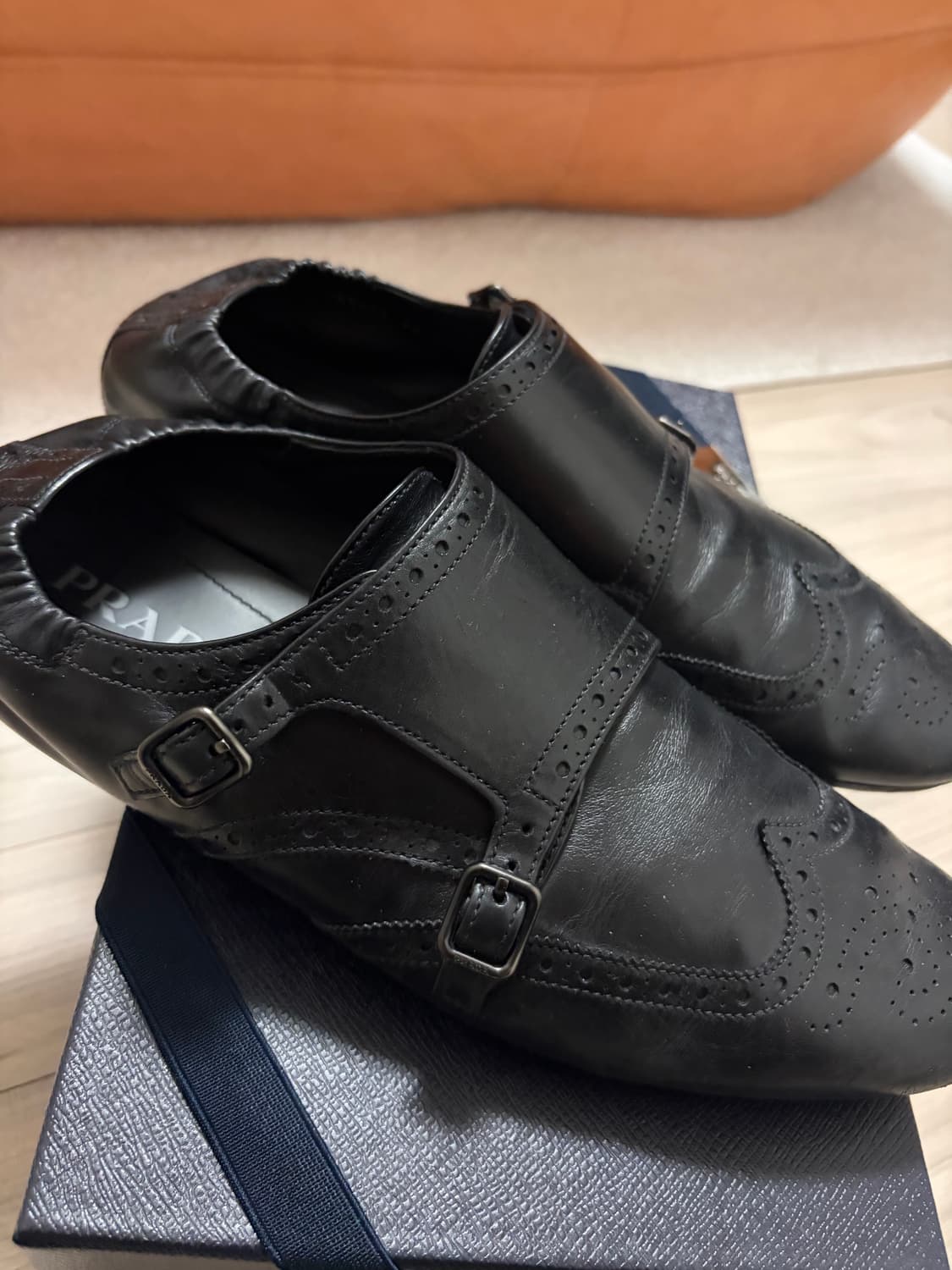 [10] prada 프라다 더블몽크 스트랩 슈즈 블랙 상품이미지6