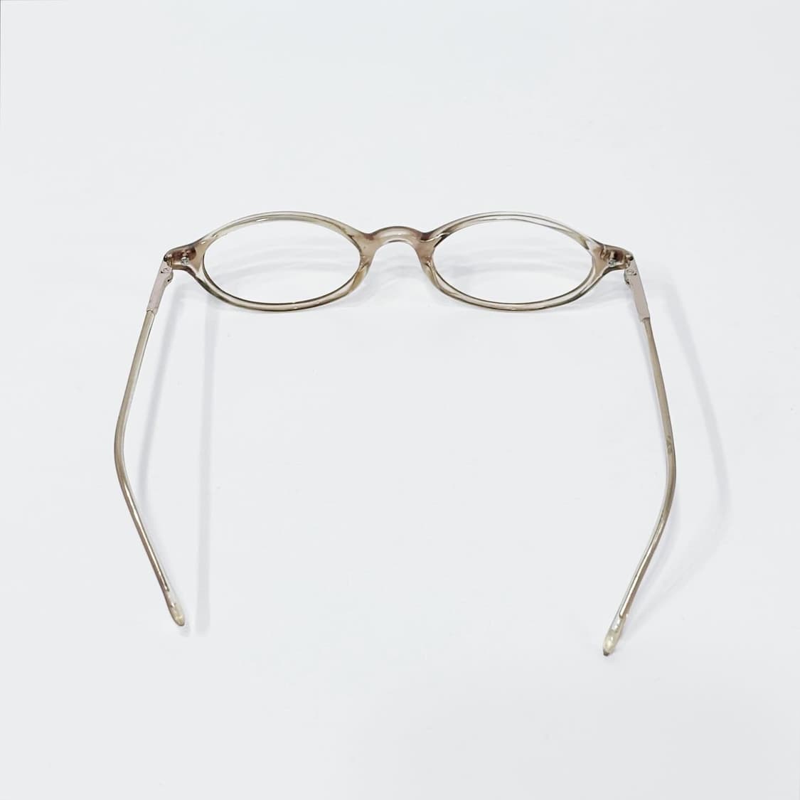 베이지 오벌 뿔테 데드스탁 빈티지안경 상품이미지4