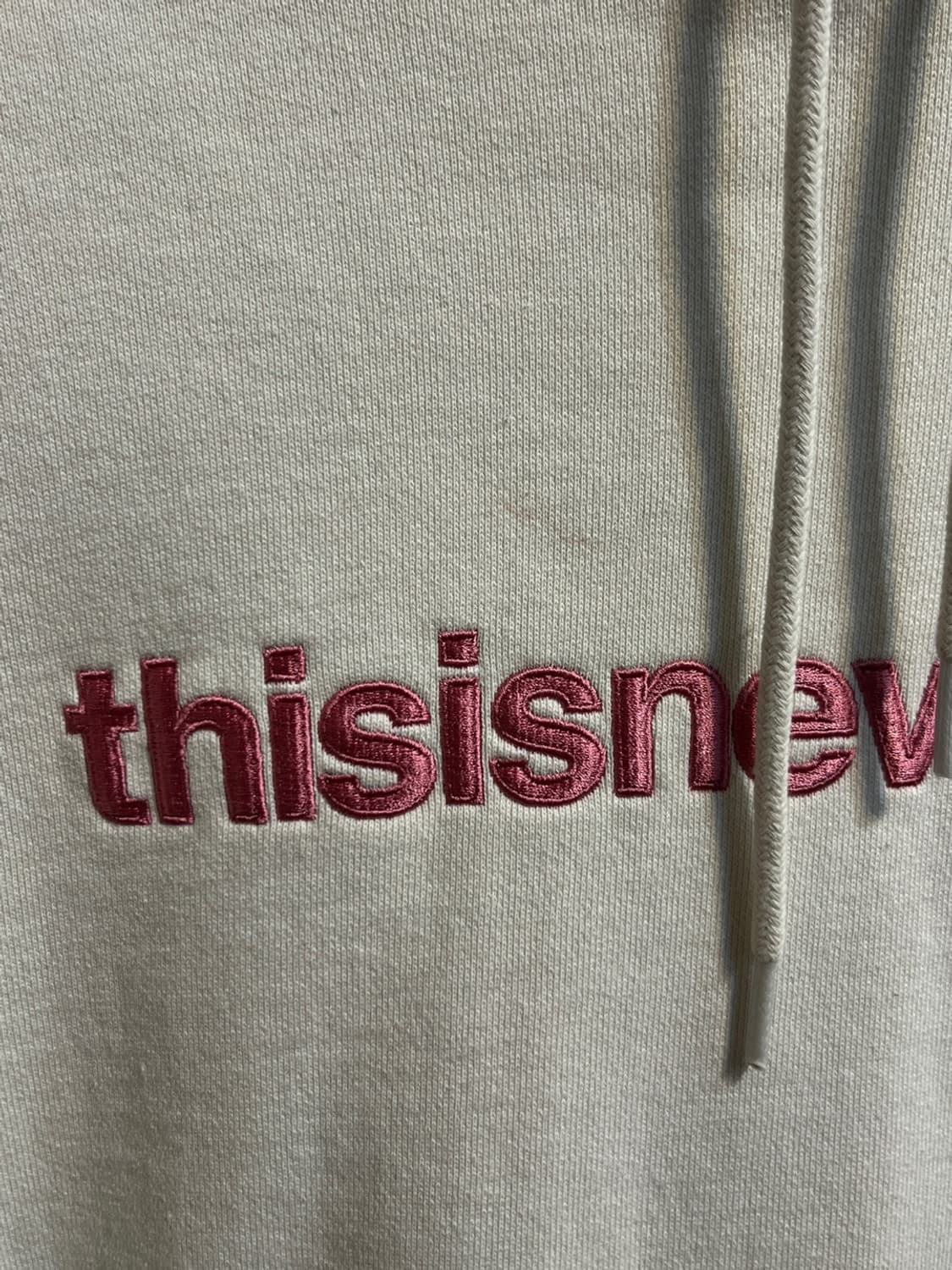 디스이즈네버댓 핑크 로고 화이트 후드티 (338) 상품이미지3