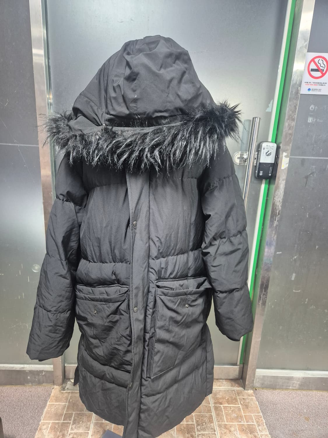 유니폼브릿지 앤 코 블랙 롱 패딩 L 상품이미지1