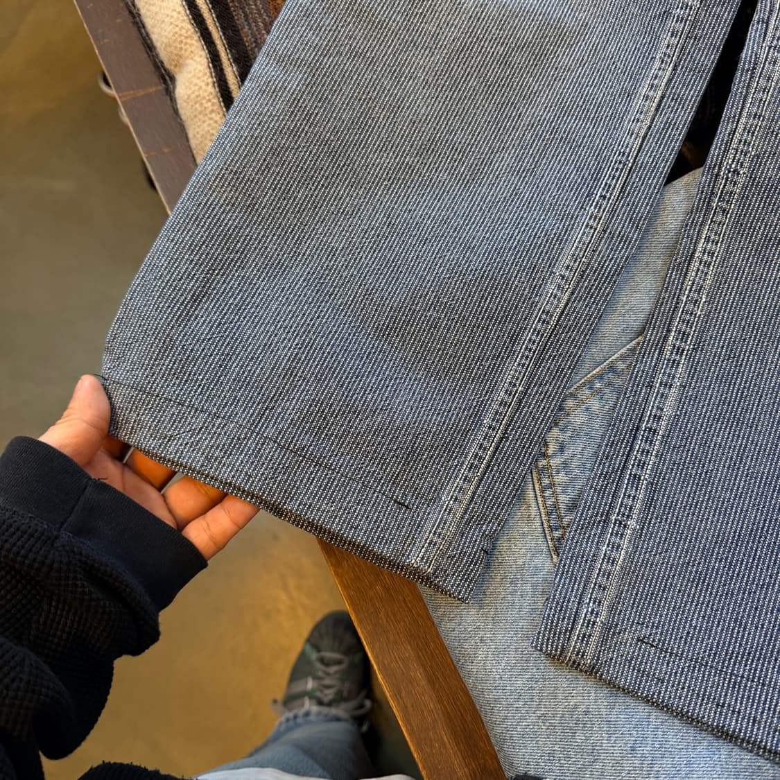 USA 미국빈티지 히코리 와바지 스트라이프 워크 팬츠 30 31 32 상품이미지3