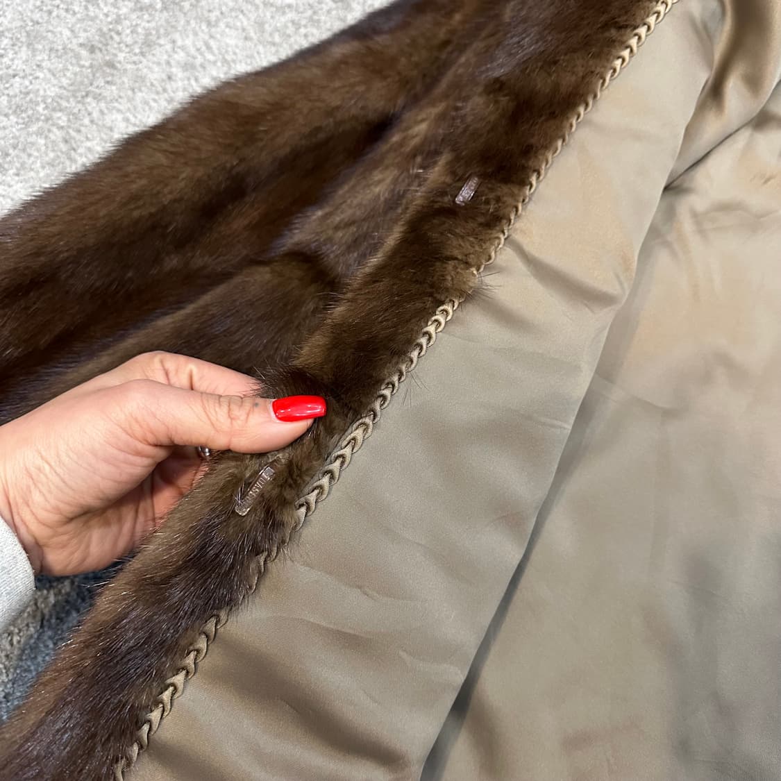 ROTINY 브라운 사가밍크 퍼자켓M 상품이미지6