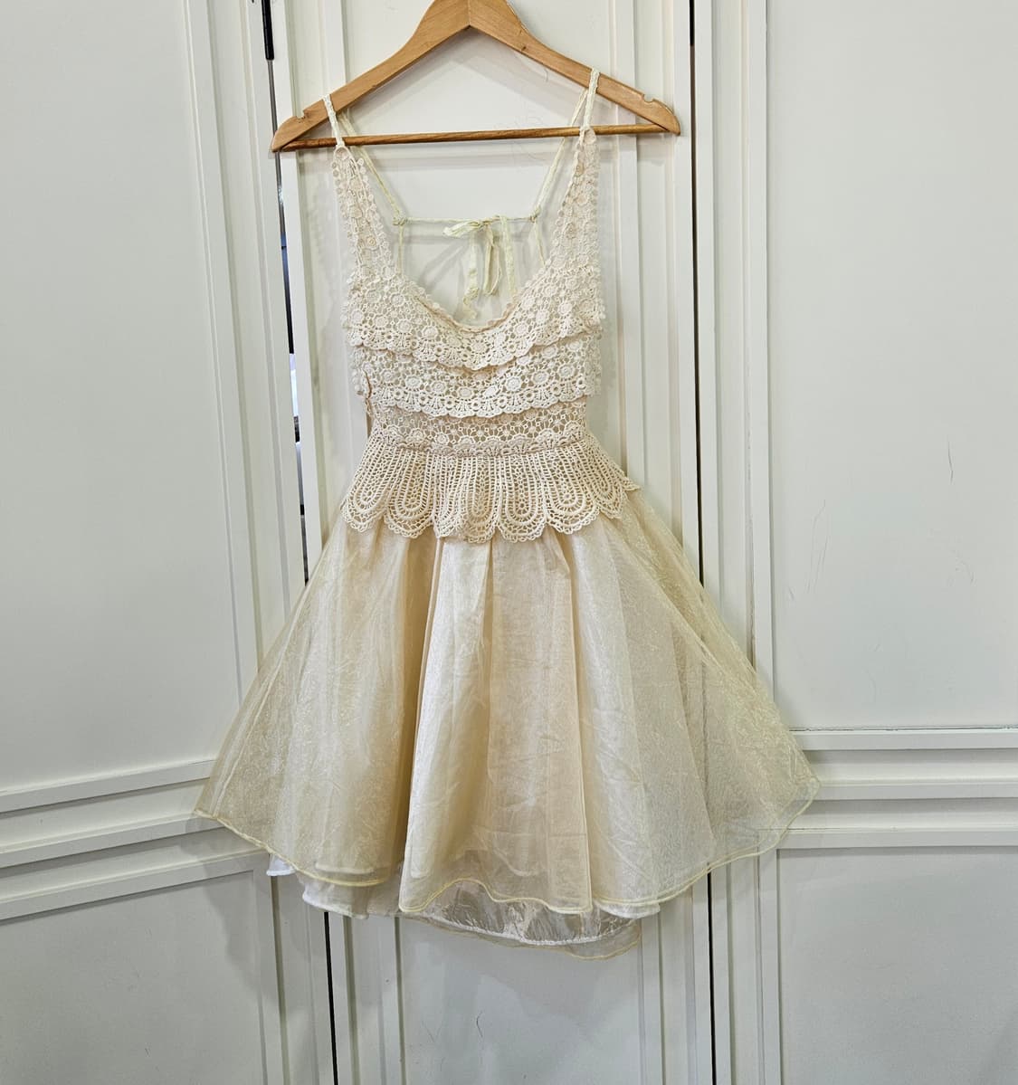 레이스 페어리 샴페인 드레스 원피스 상품이미지1