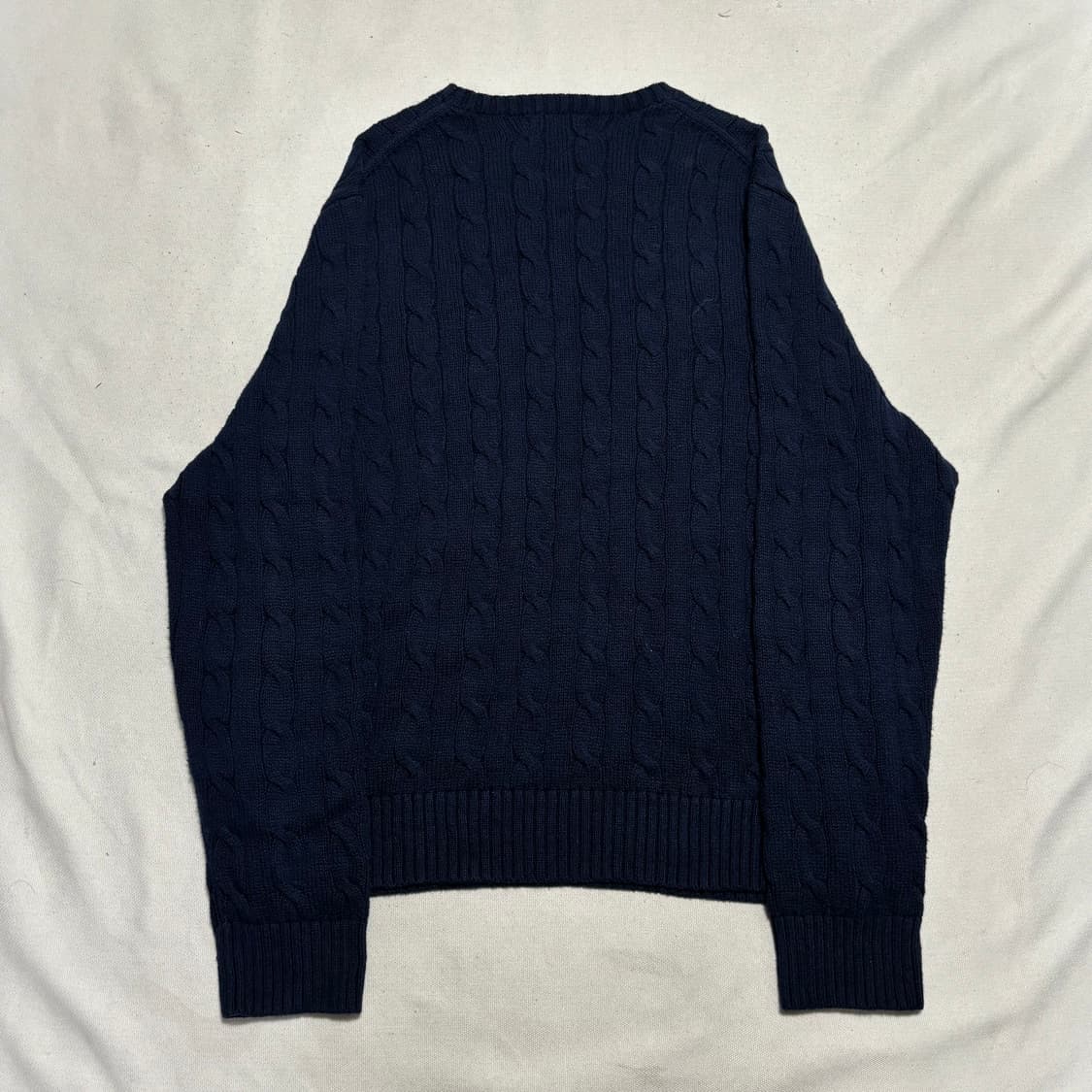 XS 폴로랄프로렌 화이트 포니 코튼 케이블 니트 상품이미지3