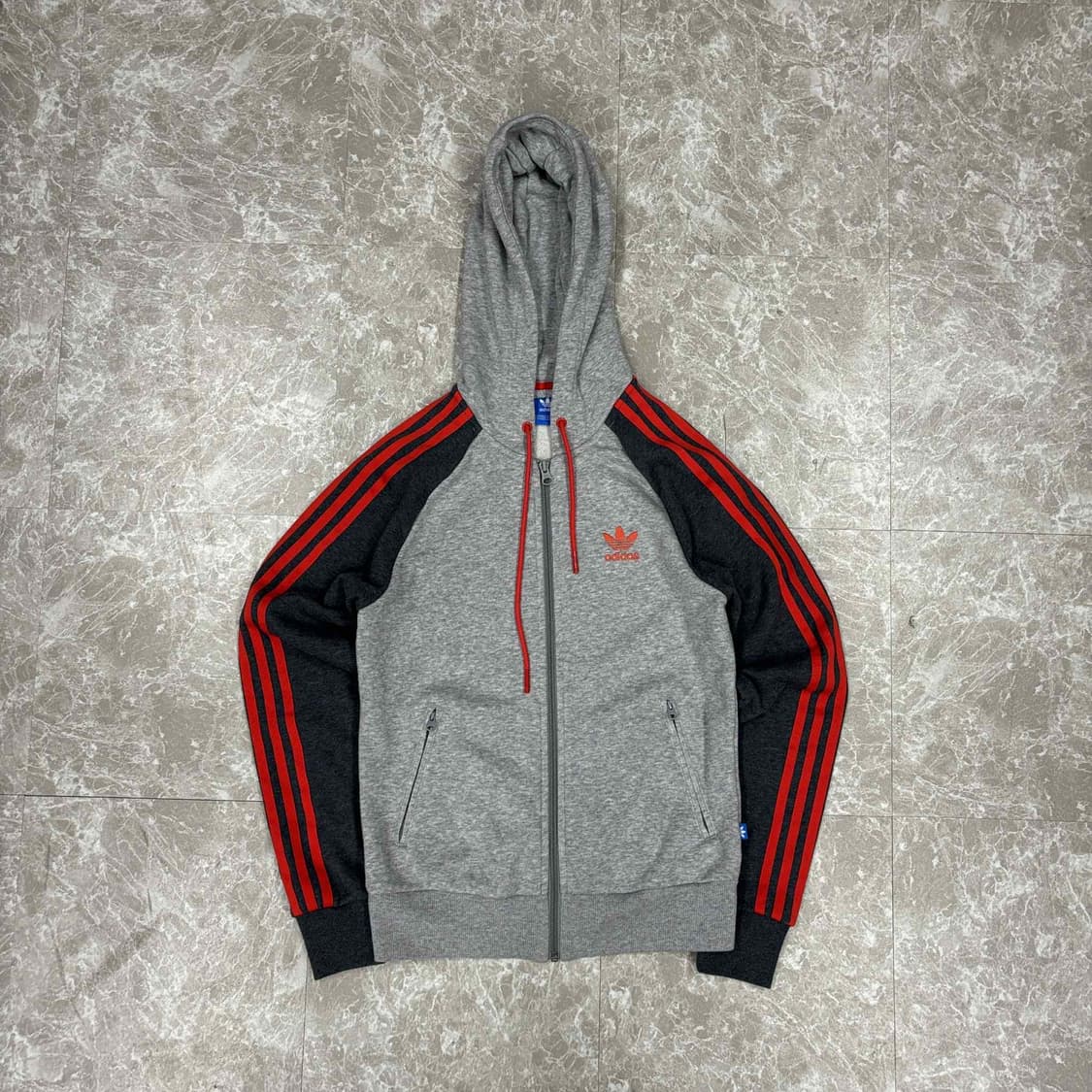 아디다스 그레이 코튼 스웻 걸즈 러블리힙 후드집업 희귀져지 상품이미지2