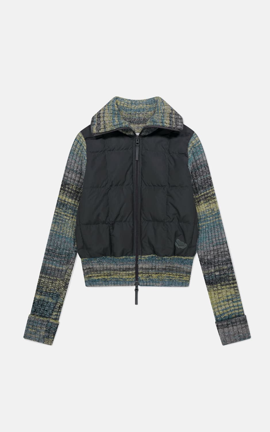 선러브 w 하트 하이브리드 다운 자켓 차콜 상품이미지1