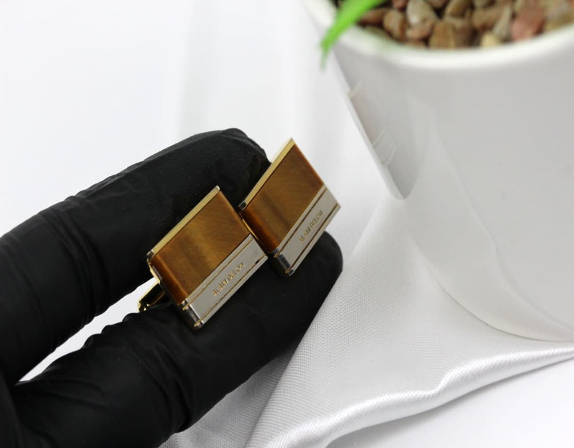 알랭들롱 A등급 5.3cm 남자 명품 넥타이핀 커프스 세트 상품이미지7