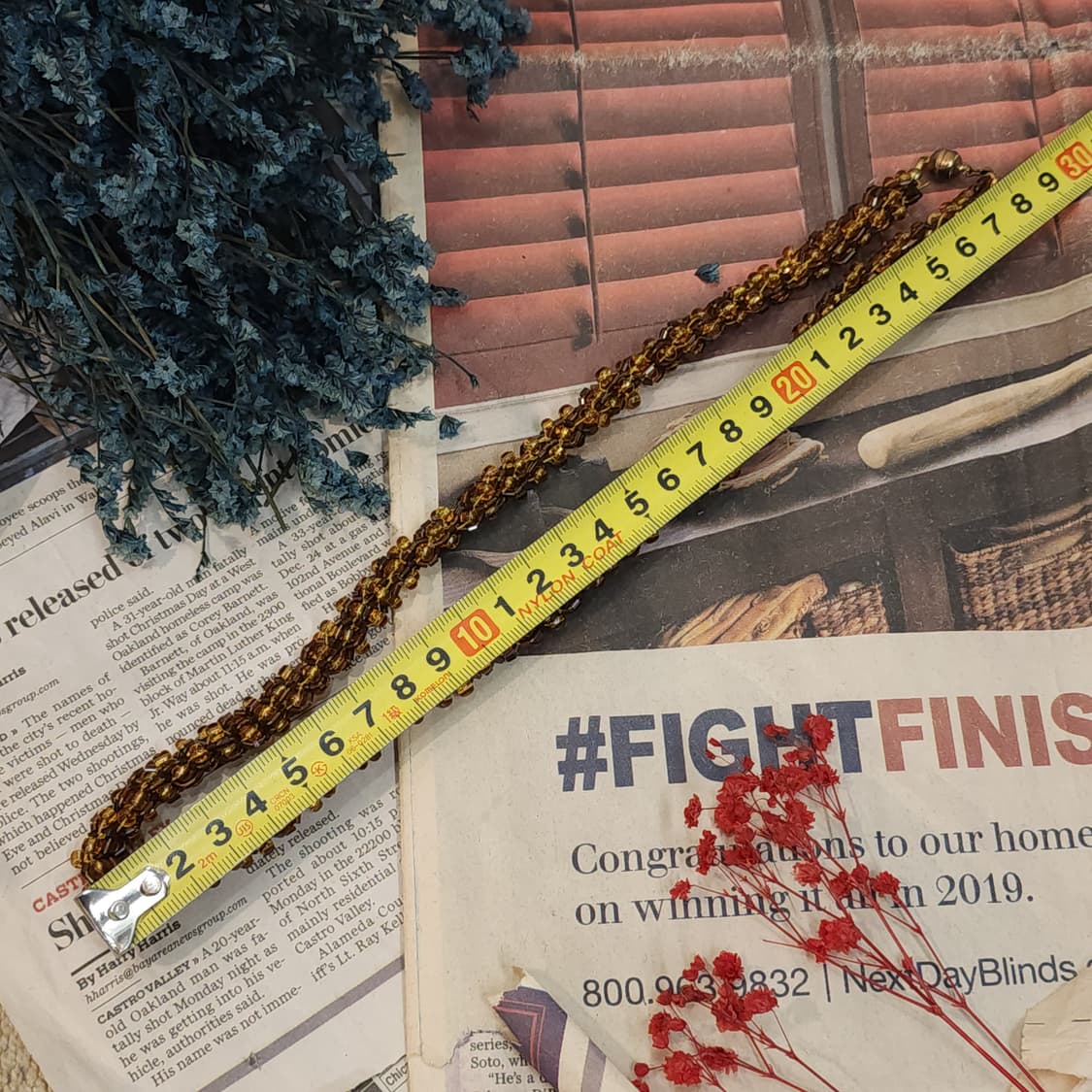 90s 프랑스 빈티지 목걸이 앰버 브라운 비즈 목걸이 빈티지 쥬얼리 상품이미지6