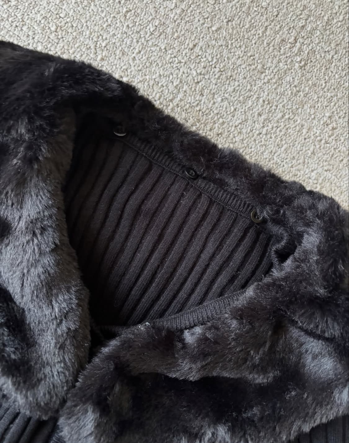 프리지아 퍼트리밍 가디건 (블랙) 상품이미지3