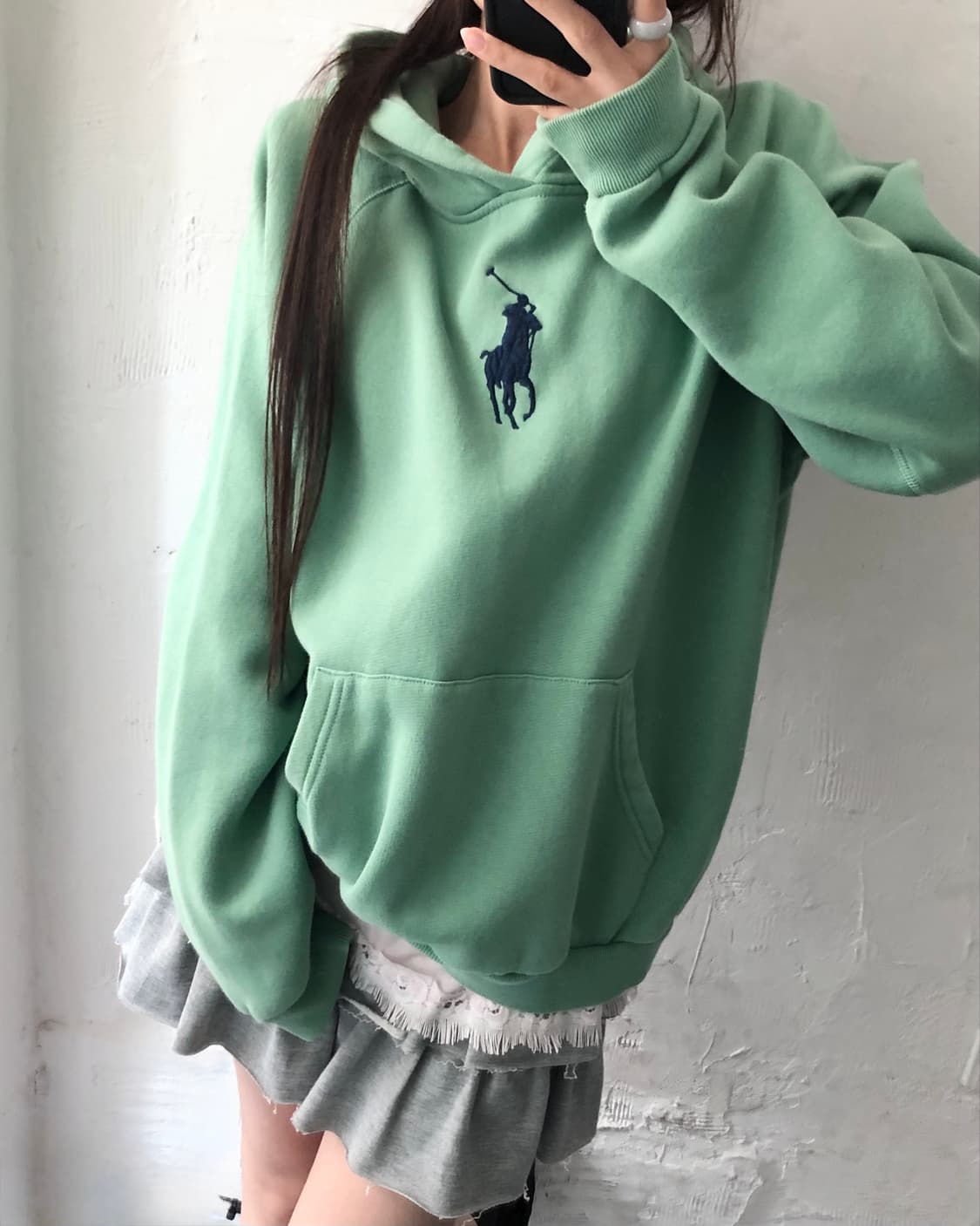 Polo 폴로 랄프로렌 QR라벨 빅포니 후드티 상품이미지8