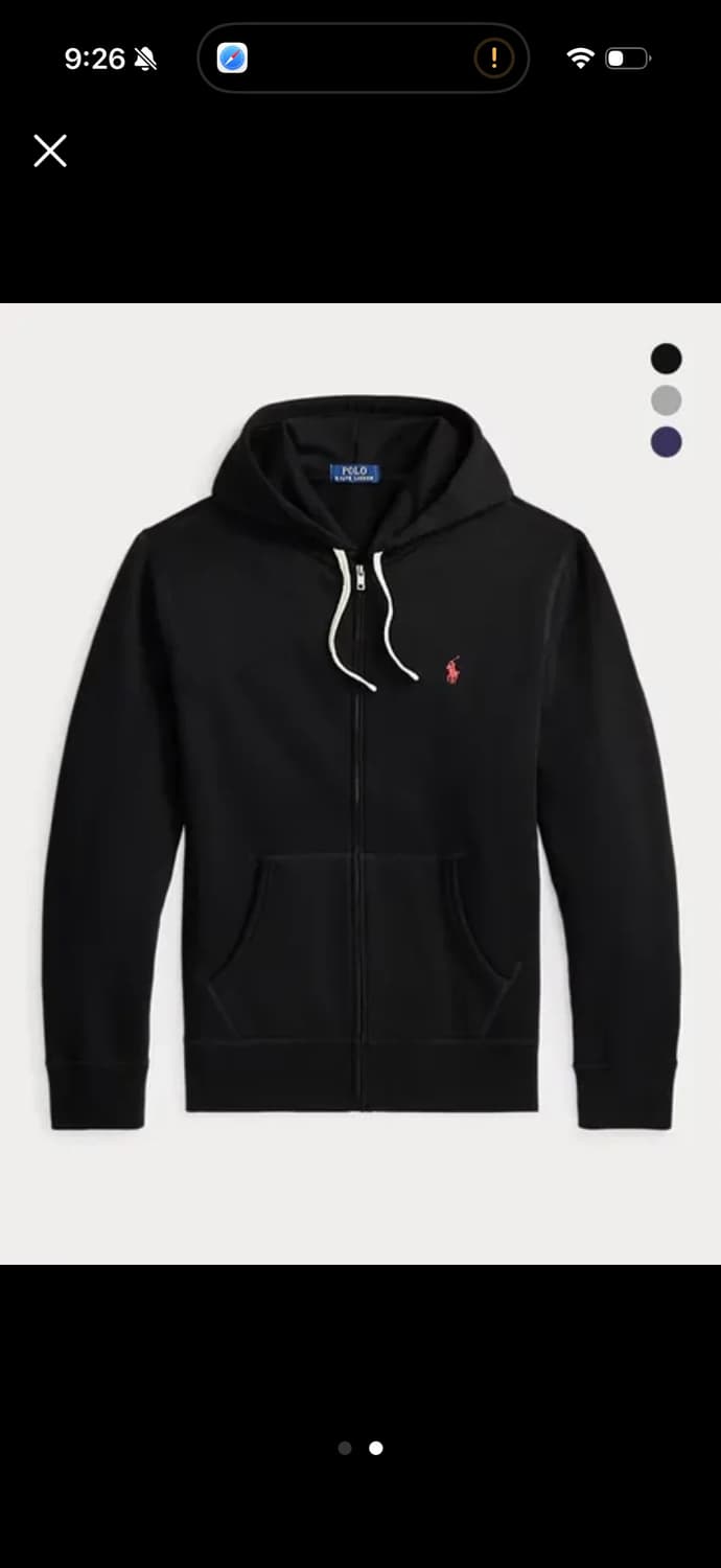 폴로 후드집업 정품 m 상품이미지1