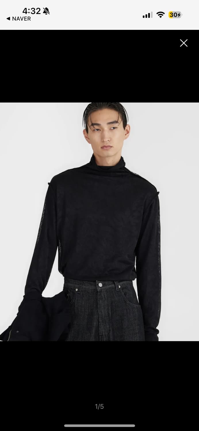 유스 youth 컷오프 터틀넥 티셔츠 블랙 상품이미지1