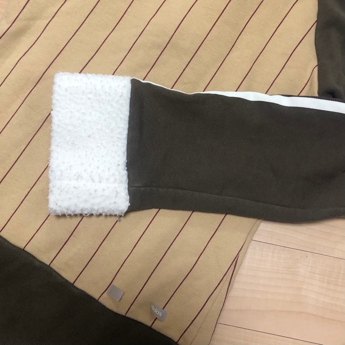 아디다스 베이지 브라운 양털후드집업 져지 희귀 대장 stc 빈티지 후리스 상품이미지4