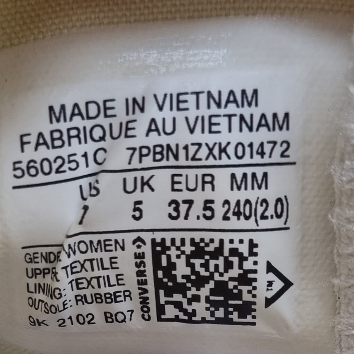 컨버스 올스타 리프트 로우 스니커즈240 상품이미지6