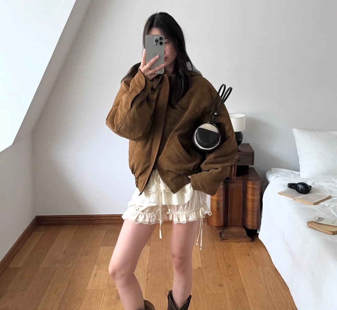 글로니 SUEDE JUMPER 어반 스웨이드 점퍼 브라운 상품이미지3