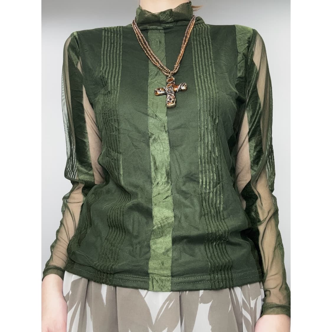 빈티지 그린 롱슬리브 이너 상품이미지1