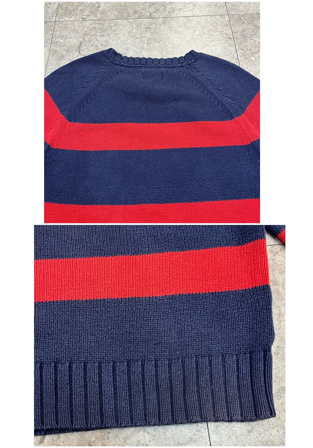 폴로 진스 스트라이프 니트 퍼플 XL #csz2182 상품이미지6