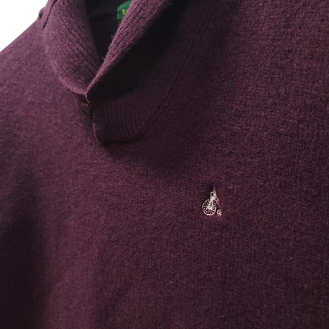 [105] 빈폴 버건티 숄카라 클래식 빈티지 모 니트 상품이미지5