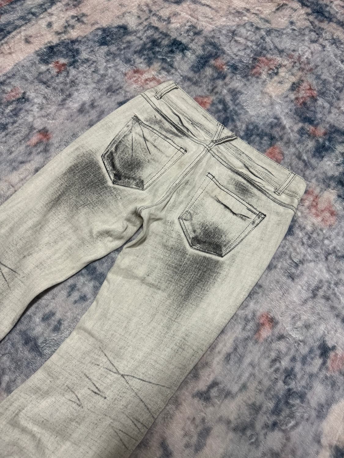 Agate white distressed boot cut denim pa 상품이미지8
