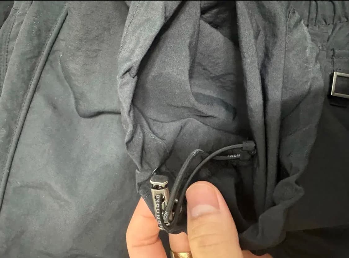 우영미 25ss 블랙 나일론 셋업 (48, 46) 상품이미지8