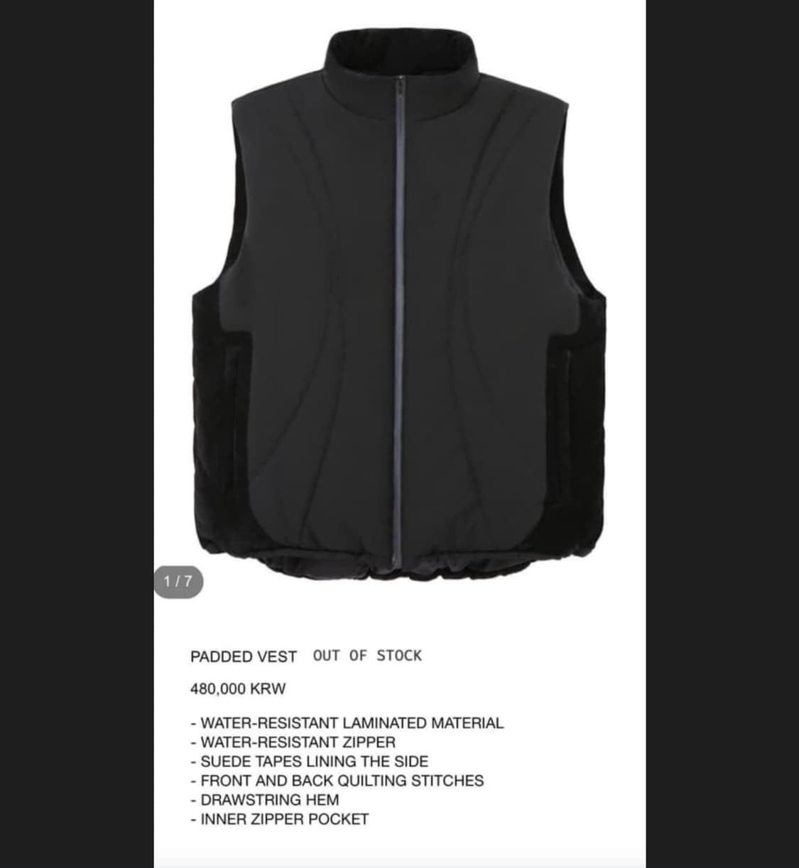 Xlim 패딩 베스트 3사이즈 상품이미지1