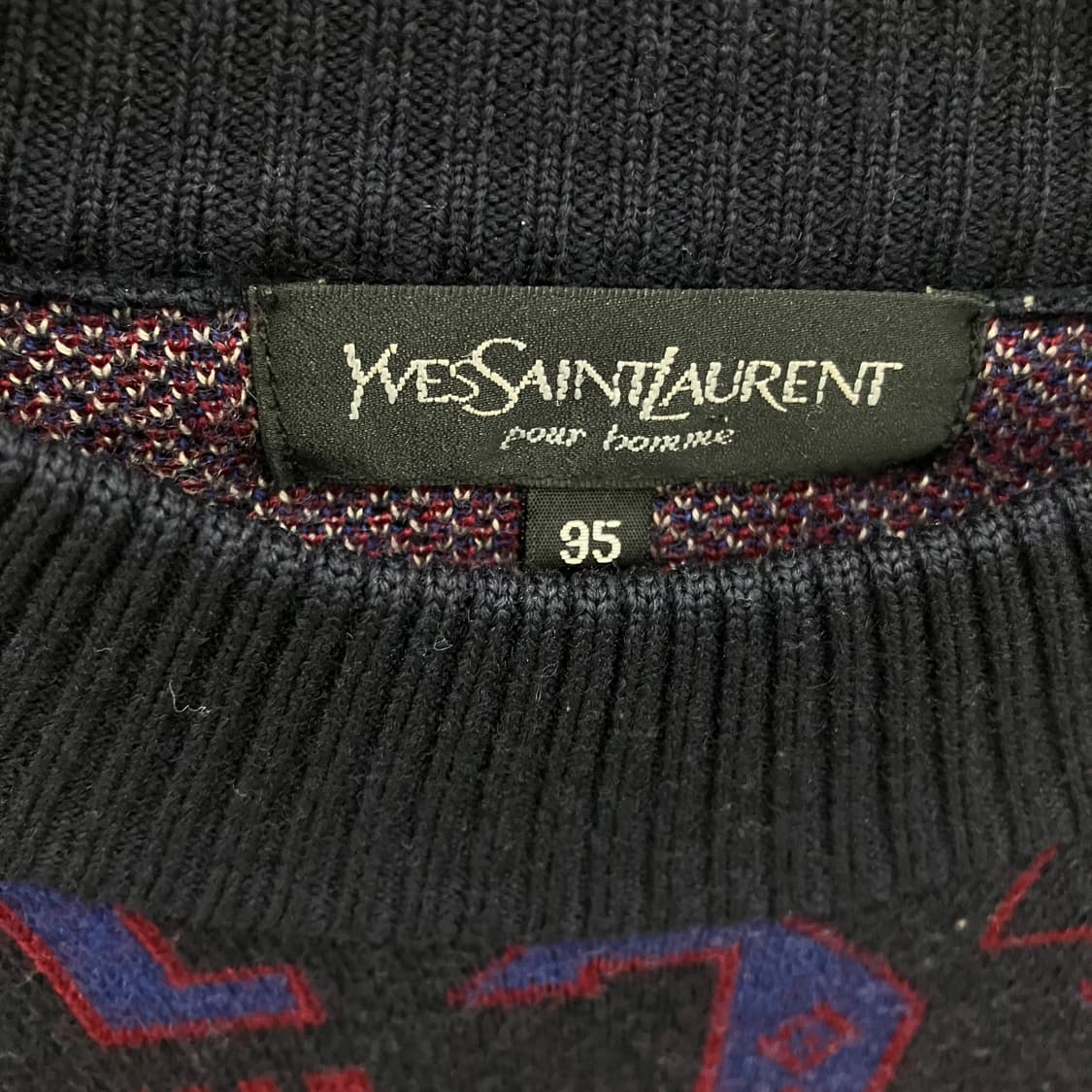 입생로랑 패턴 니트 스웨터 95 상품이미지3