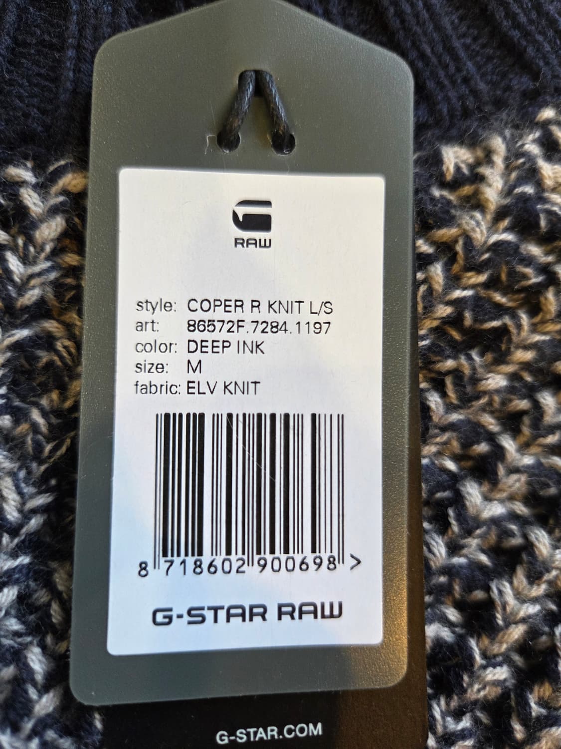 G-STAR네이비/블루 그라데이션 니트 스웨터(M) 상품이미지5